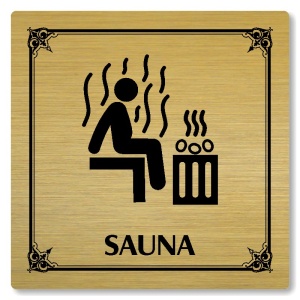 Sauna, 80x80mm, zlatá, Nebraska